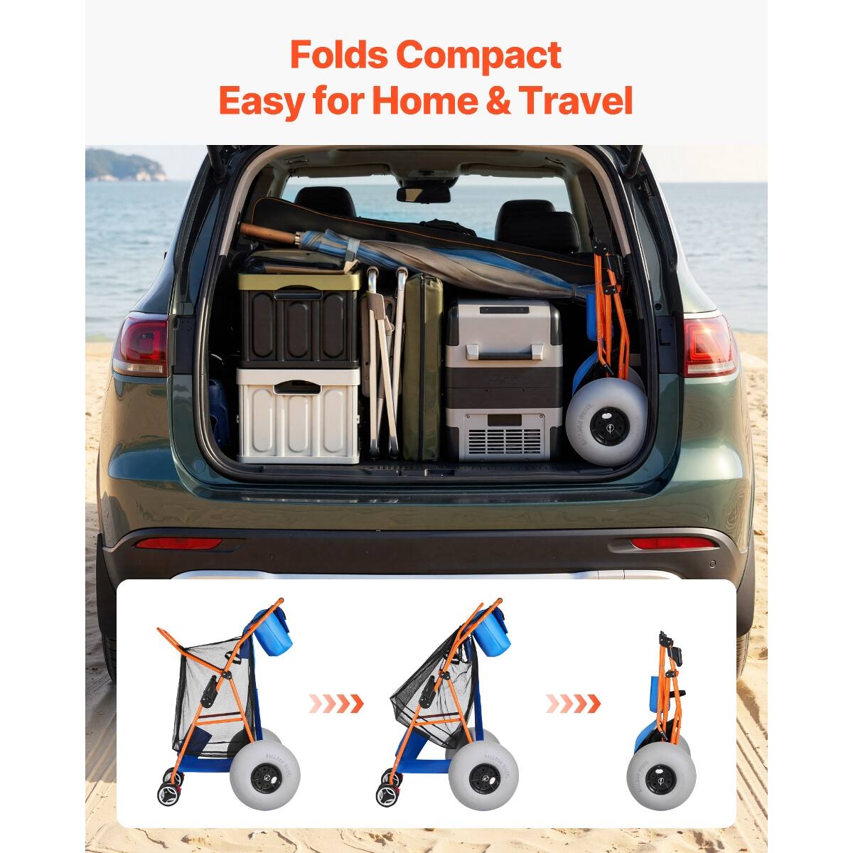 Folds Compact Easy for Home & Travel