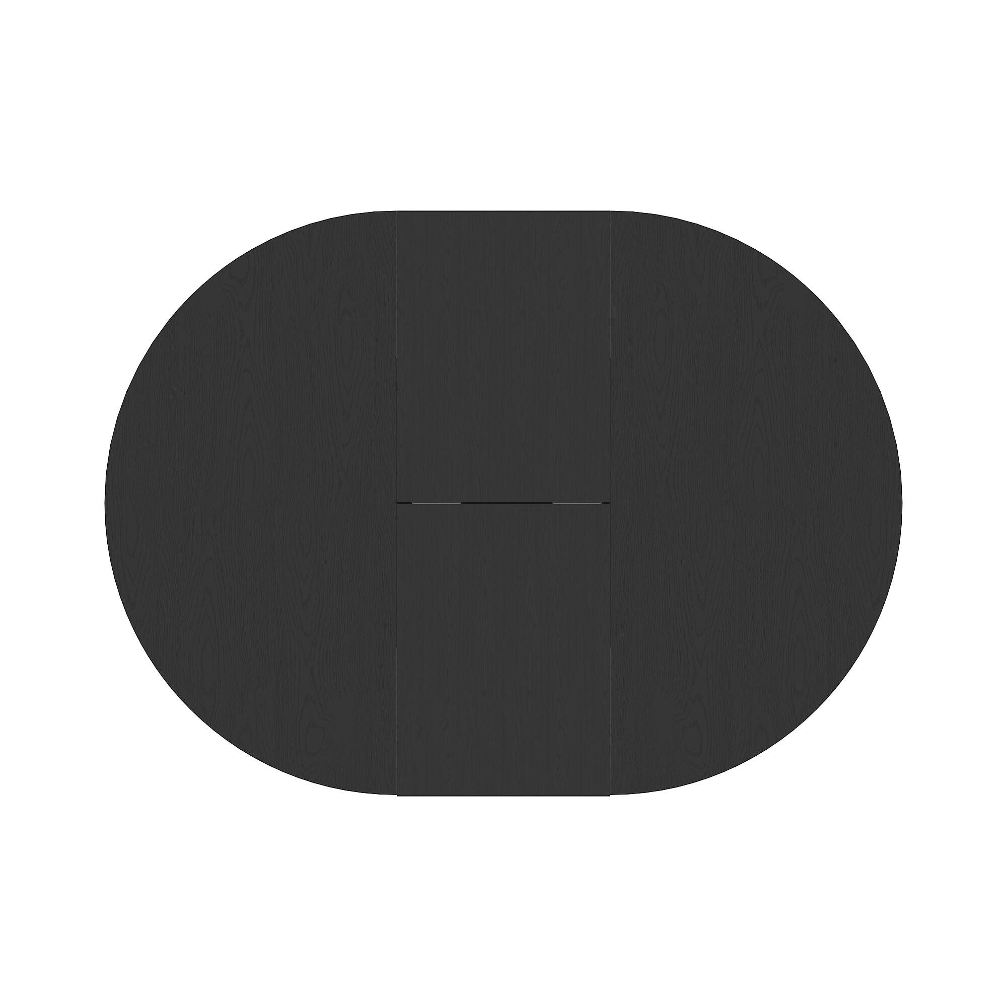 Alt View 10. Tiramisubest - Dining Table for Farmhouse Kitchen 59x43 Inch Expandable Oval Table Top with Removable Leaf Trestle X Shaped Base,Black - Black.