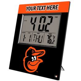Keyscaper - Baltimore Orioles Personalized Digital Desk Clock - Multicolor