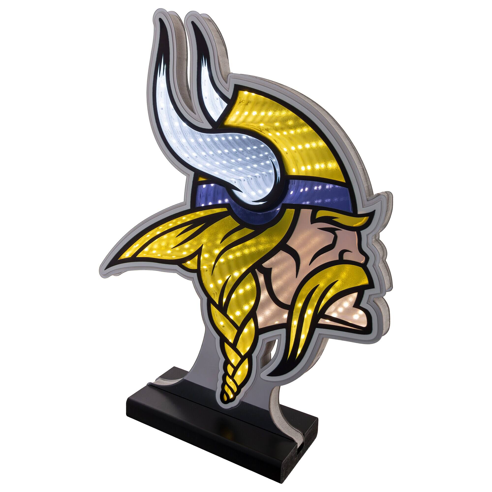 Front. Sporticulture - Minnesota Vikings LED Infinity Logo Light - Multicolor.