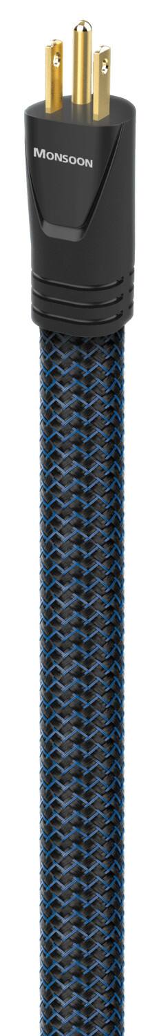 Alt View 1. AudioQuest - Monsoon 3.3' Power Cable with C19 to 3-Prong Wall Plug Connectors - Black.