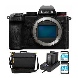 Panasonic - LUMIX S5 4K Mirrorless Full-Frame L-Mount Camera (Body Only) Bundle - White