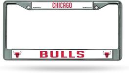 Rico Industries - Chicago Bulls Basketball Chrome Metal License Plate Frame - Multi