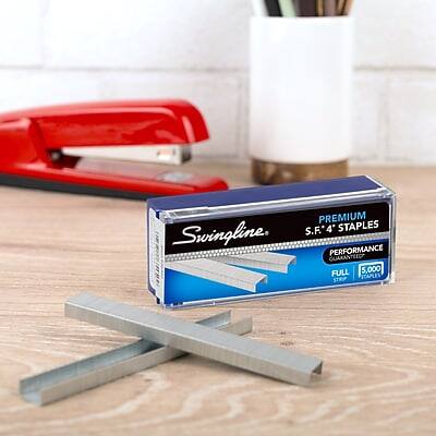 PREMIUM S.F. 4" STAPLES  
Swingline  
PERFORMANCE GUARANTEE  
FULL 5,000 STAPLES