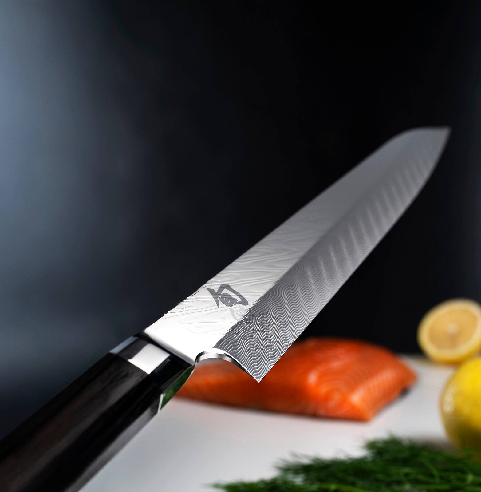 Alt View 2. Shun - Dual Core 10.5-Inch Yanagiba Knife with Saya - Black.