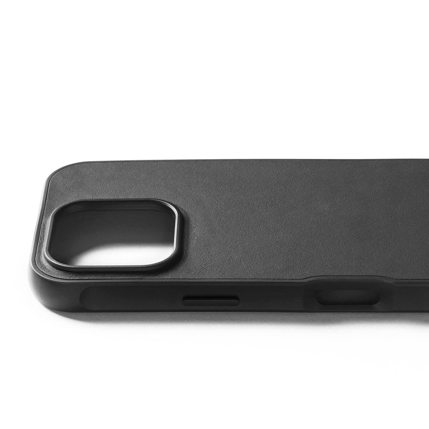 Left. Mujjo - iPhone 16 Pro Shield Case - Black.