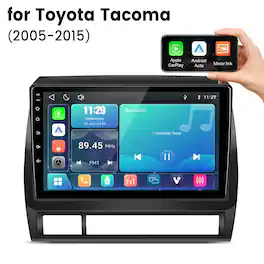 Junsun - Linux System carplay Android auto Mirror Link For Toyota Tacoma 2005-2015 Car Stereo Radio GPS Navi WIFI BT RDS FM - Black