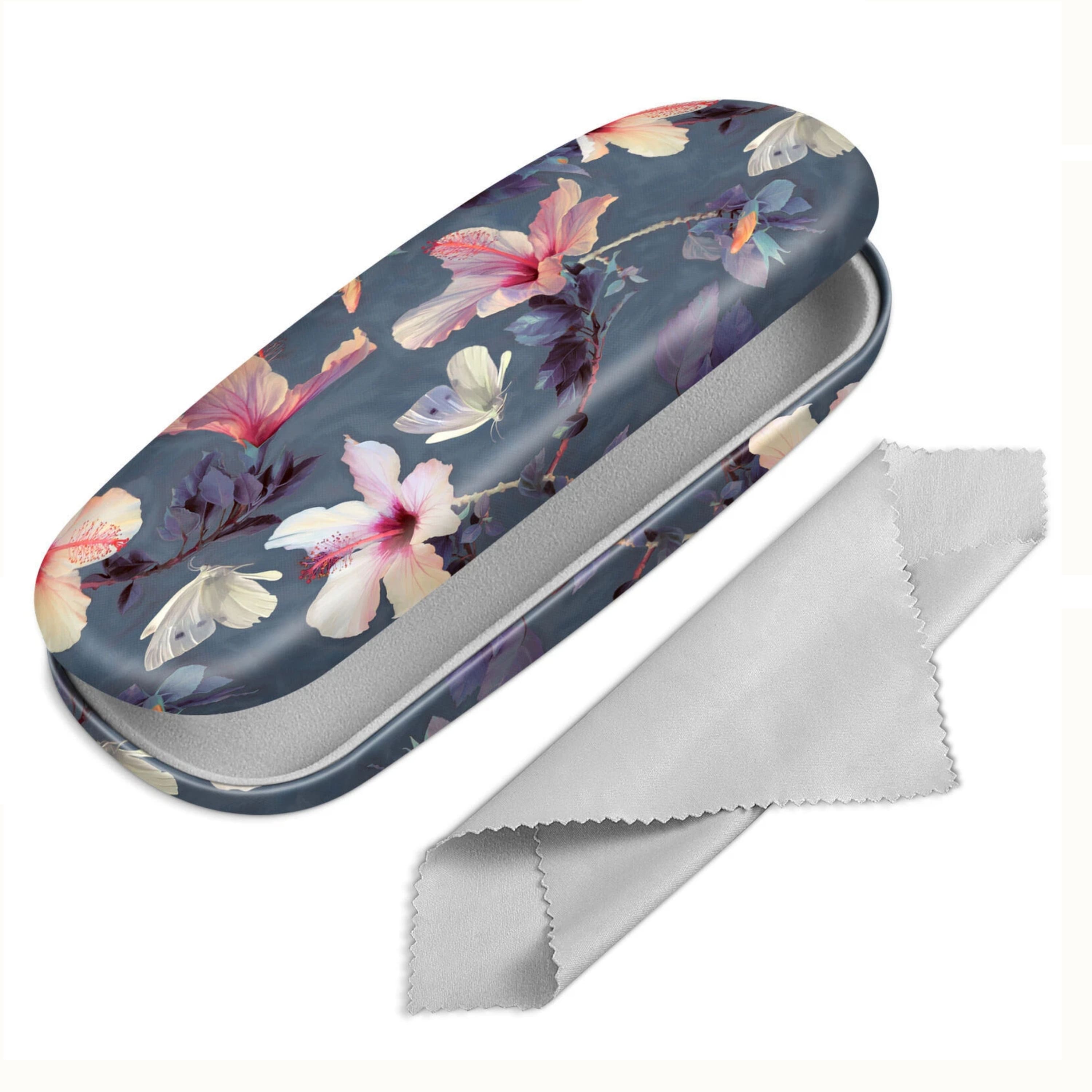 Kitcheniva - Portable Hard Shell Eyeglasses Case Protective Glasses Holder Box - Blooming Hibiscus price history on PriceWatchPro