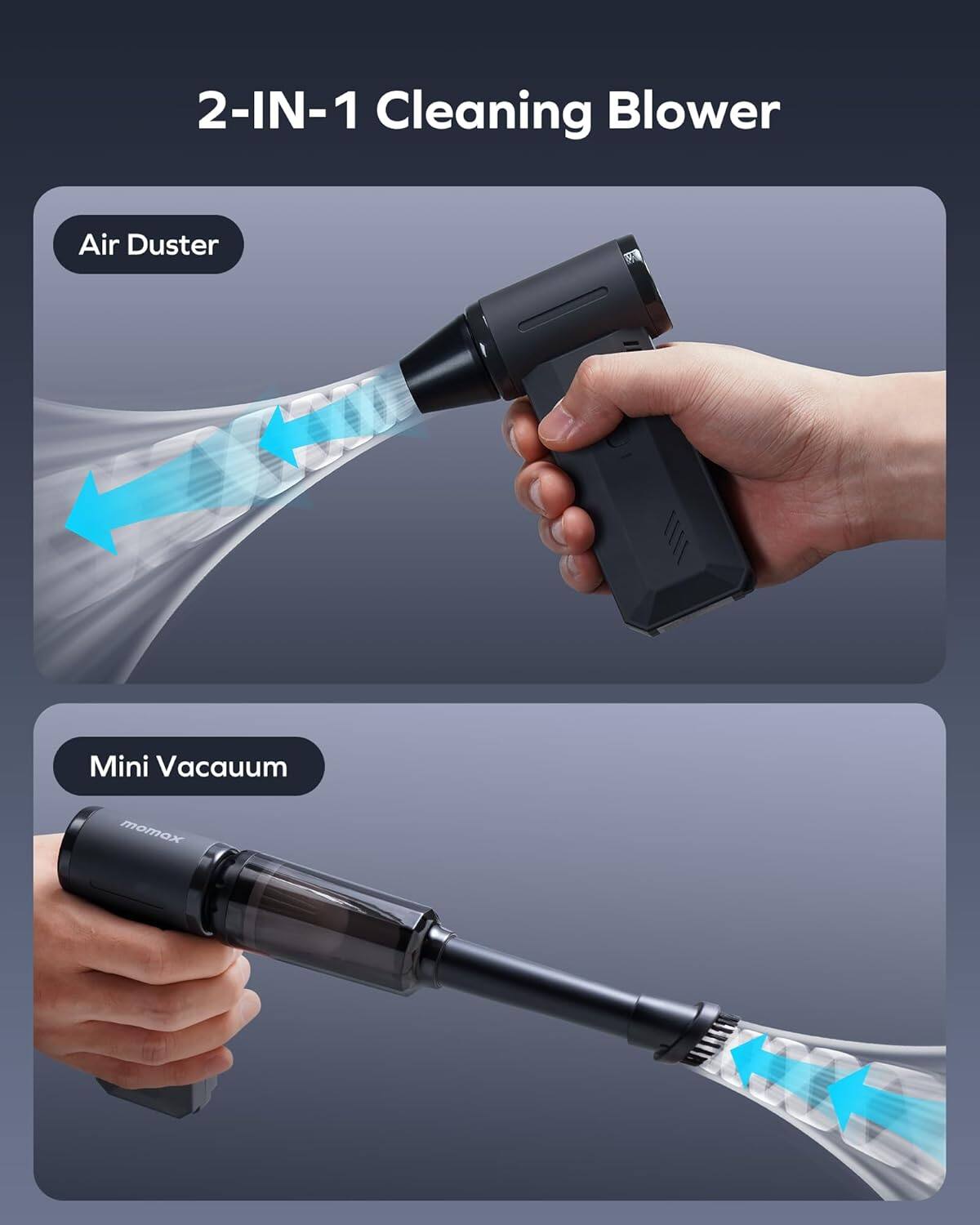 2-IN-1 Cleaning Blower Air Duster 1 Mini Vacuum momox