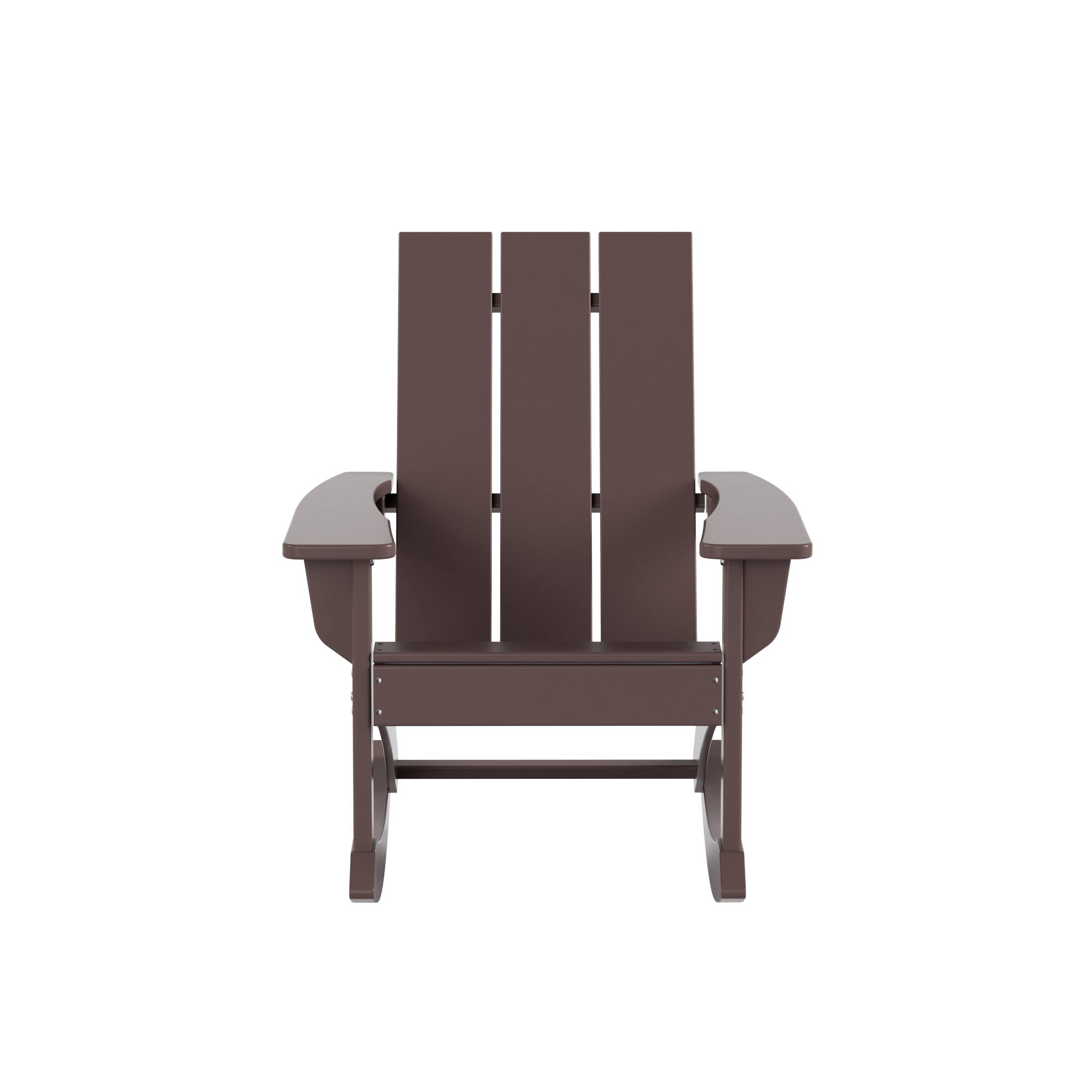 Left. WestinTrends - WestinTrends Ashore Outdoor Patio Modern Adirondack Rocking Chair - Dark Brown.