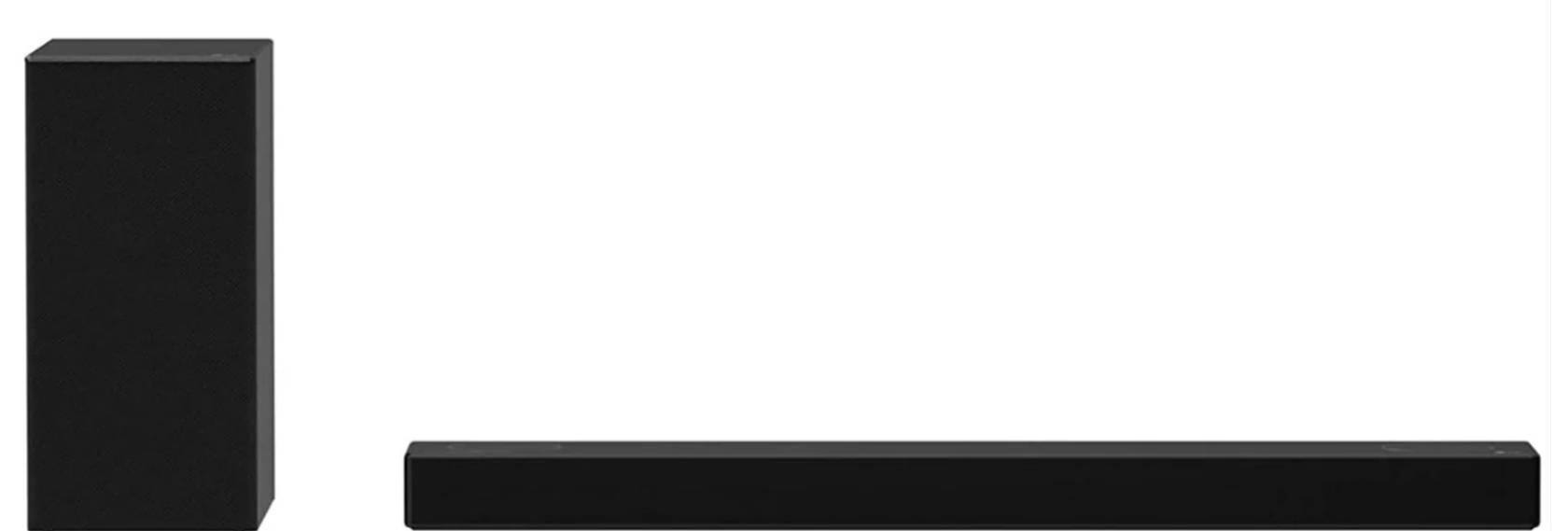 Front. LG - 3.1.2 Ch Soundbar with Wireless Subwoofer SPD7Y, Dolby Atmos, DTS:X, 380W, High-Res Audio, 4K & HDR Passthrough - Black.