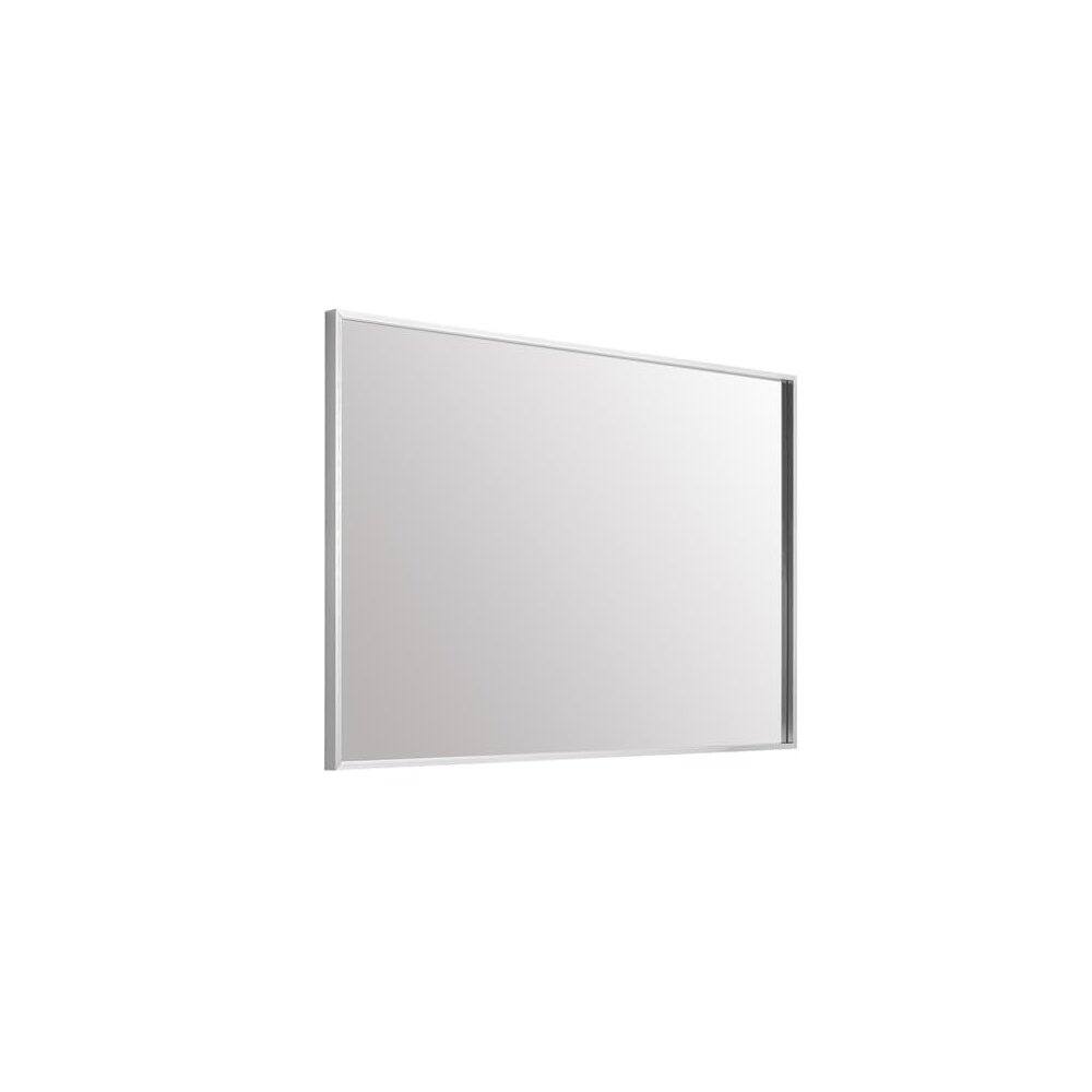 Back. Elegant Decor - Aluminum Frame Rectangle Mirror 24x36 In Silver - Silver.