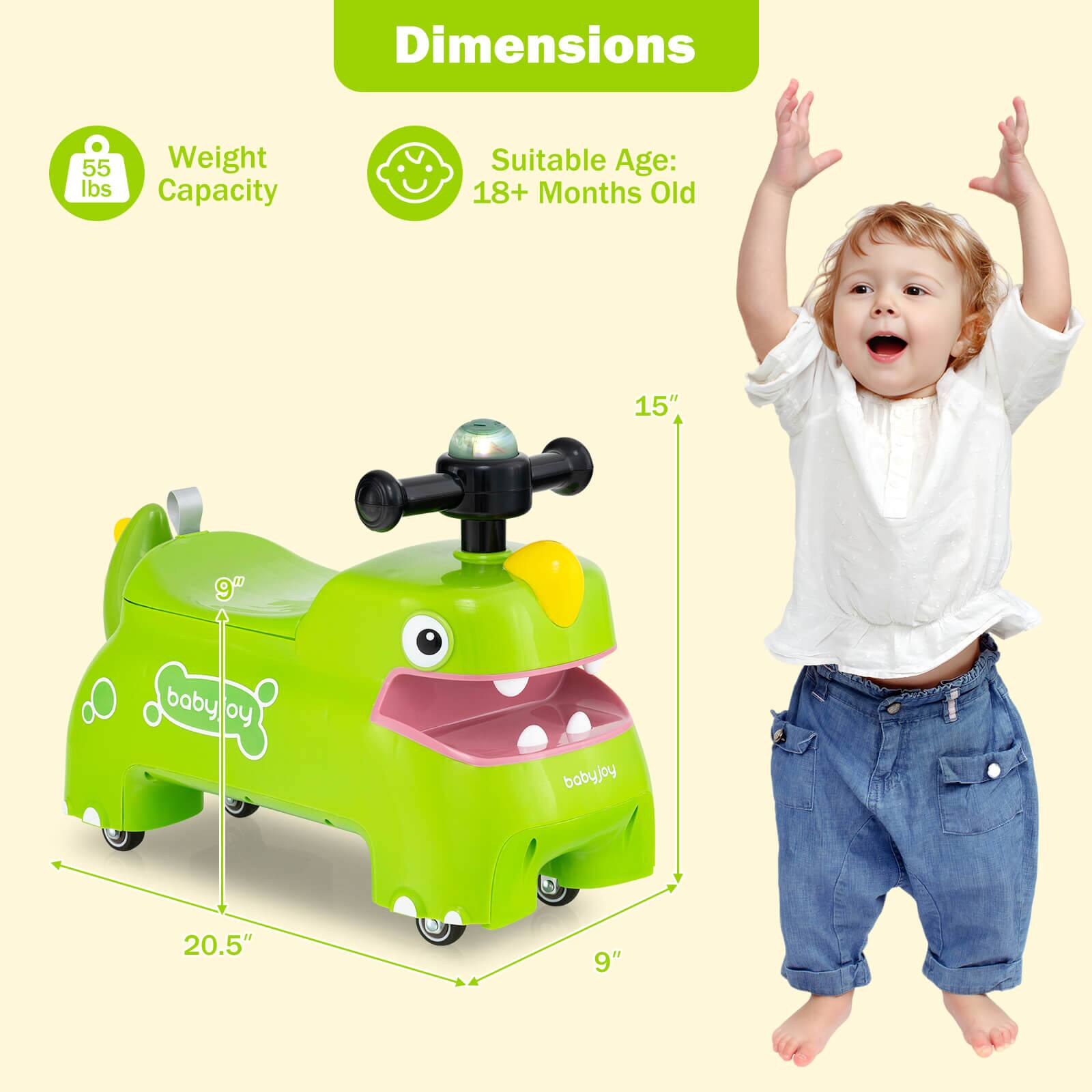 Dimensions  
Weight Capacity: 55 lbs  
Suitable Age: 18+ Months Old  
15"  
20.5"  
9"  
9"