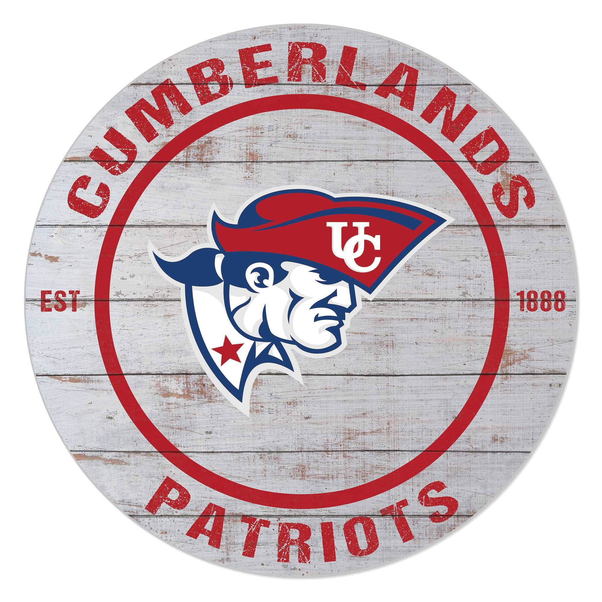 Cumberlands Patriots 20" Indoor/Outdoor Weathered Circle Sign