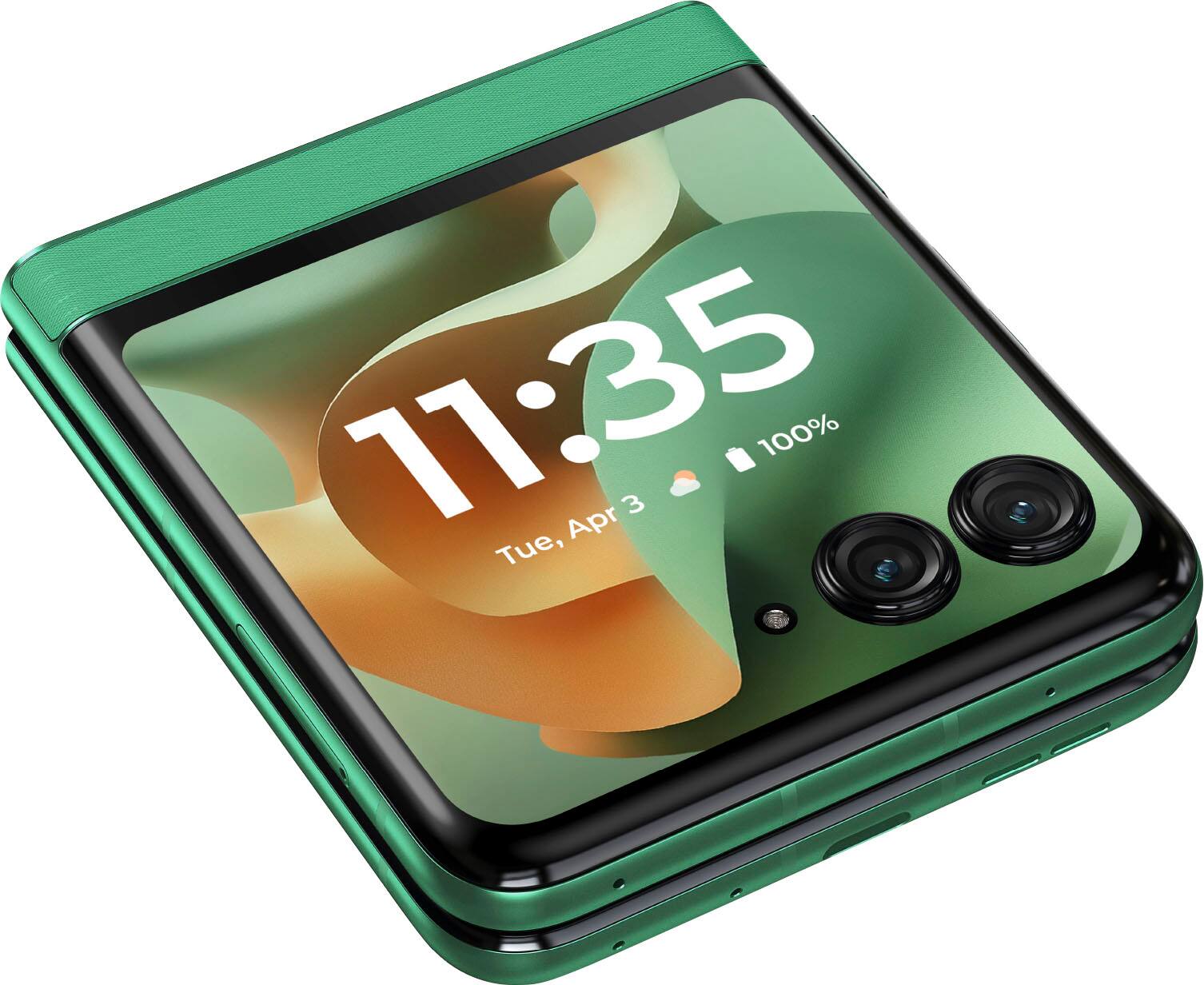 The text on the image reads: "11:35 Tue, Apr 3 100%".