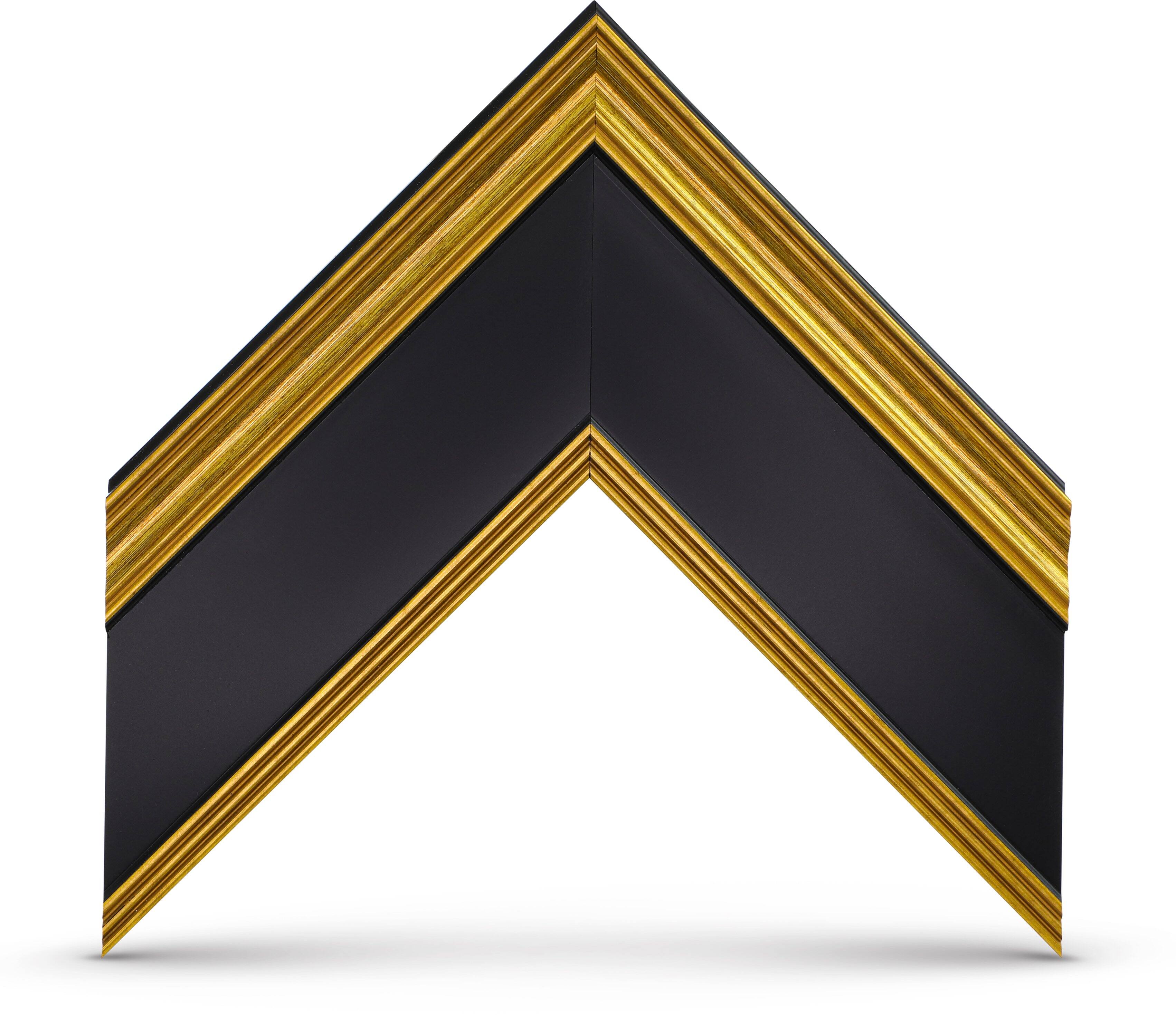 Alt View 11. Deco TV Frames - Premiere Bezel for Samsung the Frame TV - 32" - Antique Gold & Black.
