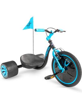 Drift Trike for Kids Ages 5+ – Big Wheel Ride-On with Adjustable Seat – Madd Gear - BLACK/BLUE
