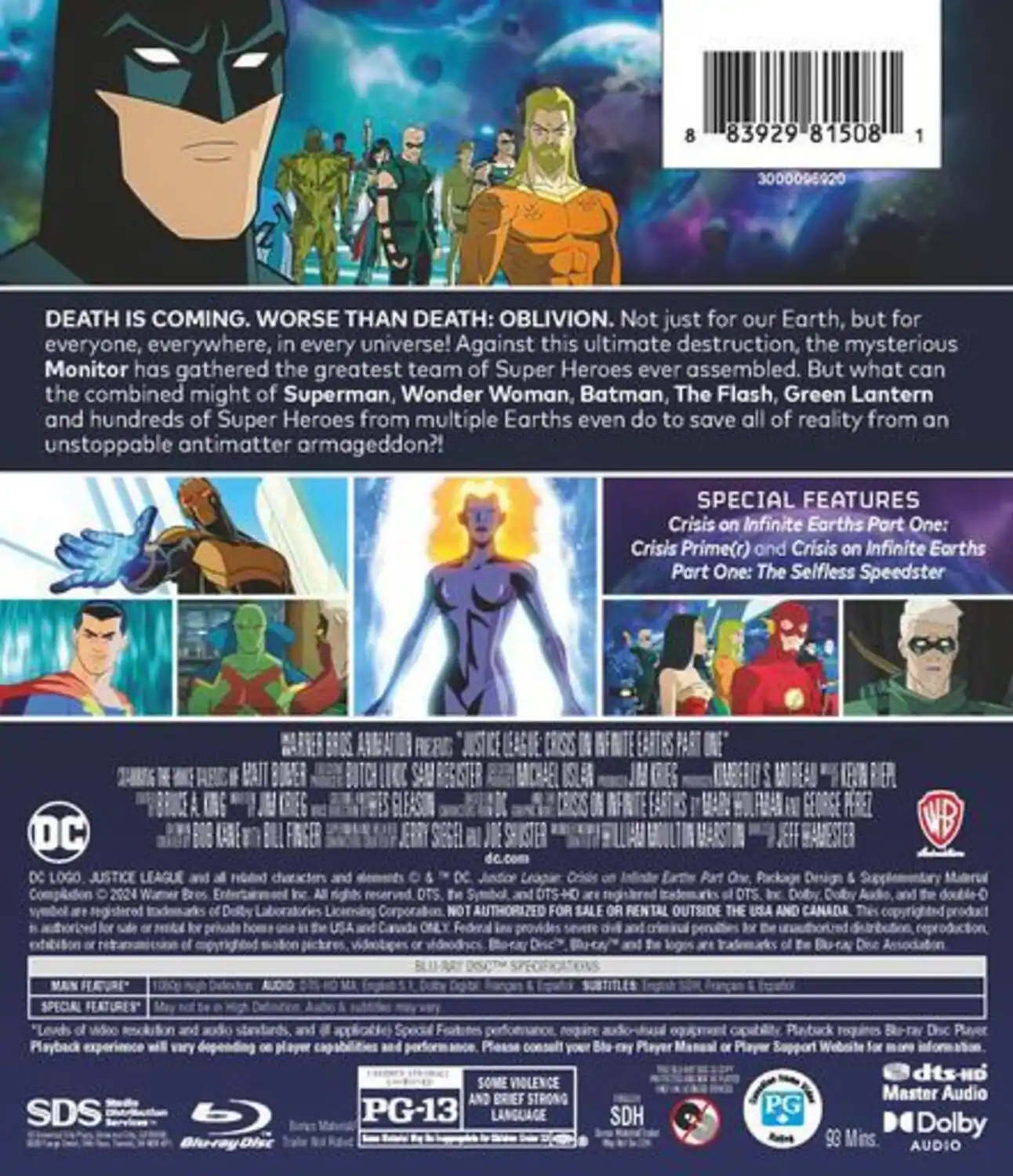 Alt View 1. Justice League: Crisis On Infinite Earths - Part One [Blu-ray].