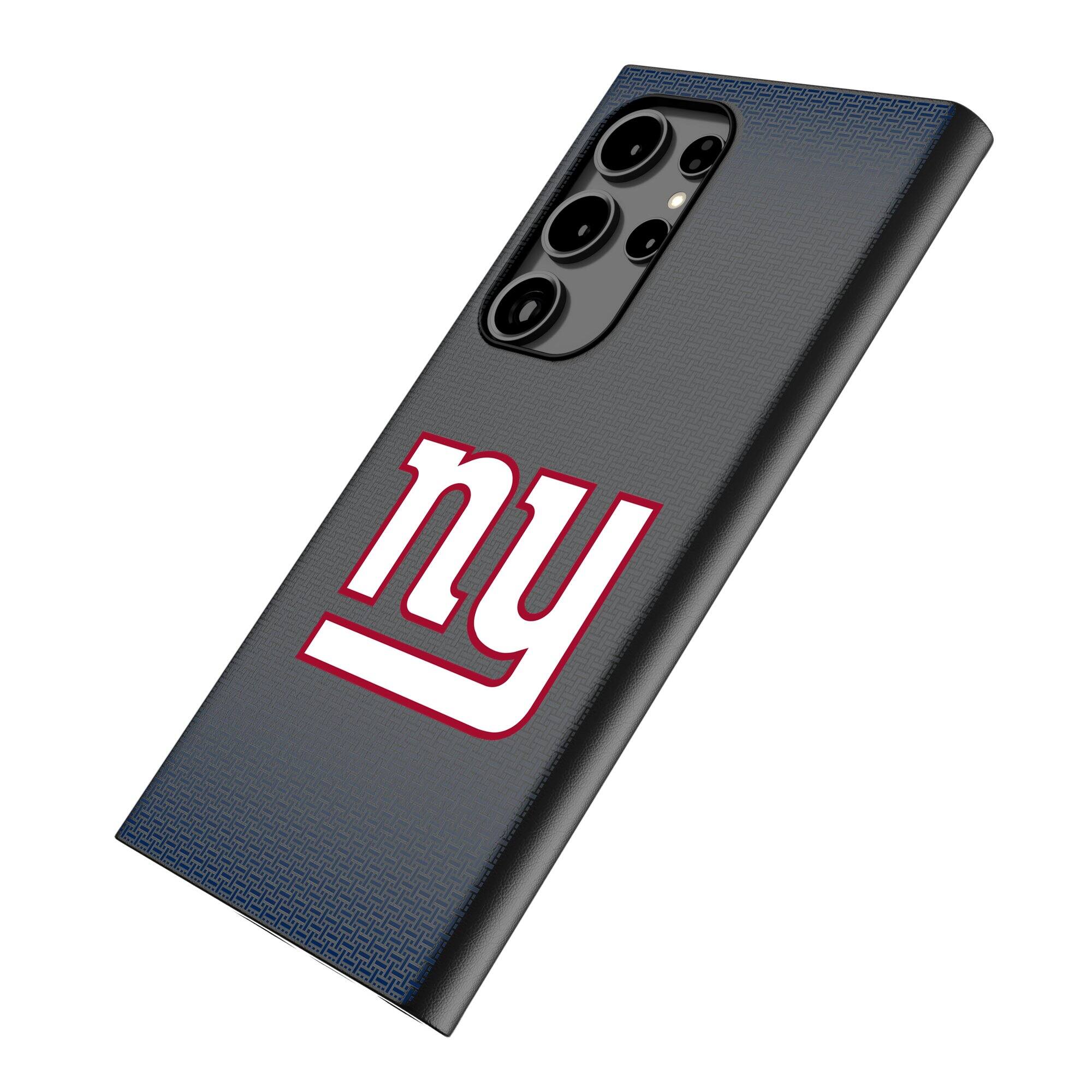 Alt View 1. Keyscaper - New York Giants Linen Galaxy Magnetic Bump Case - S25 - Black.
