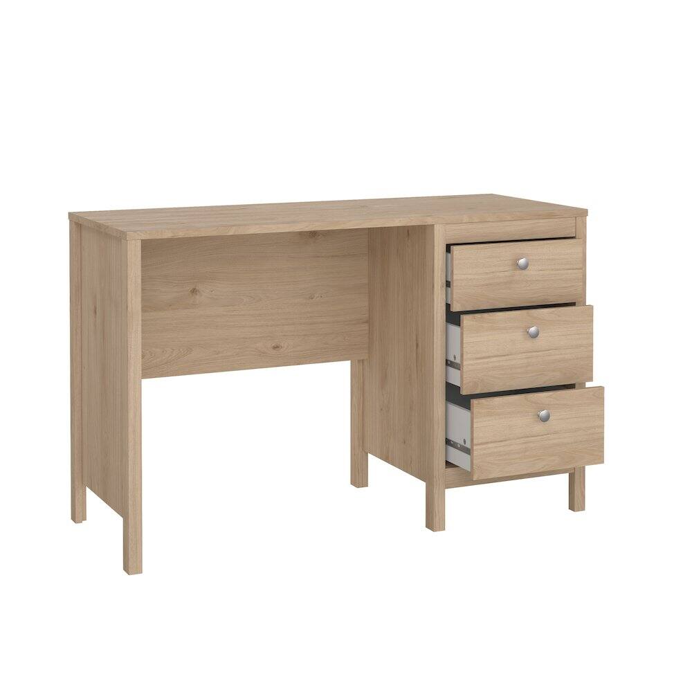 Alt View 2. Tvilum - Home Office Writing Desk with 3 Storage Drawers - Brown.