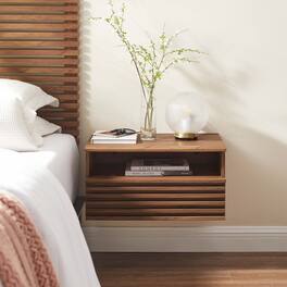 Render Wall-Mount Nightstand by Modway - Walnut