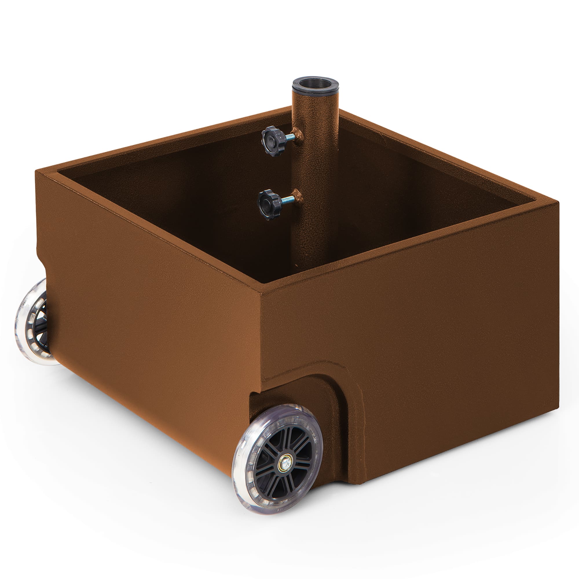 Gymax - 170lbs Patio Umbrella Base Stand Wheels Planter Outdoor Heavy Duty Garden Black - Brown price history on PriceWatchPro