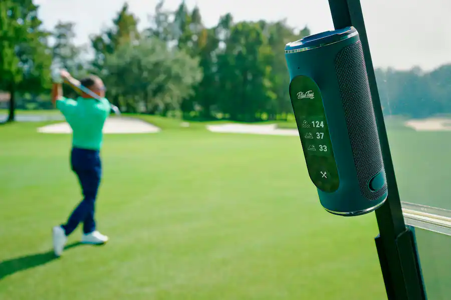 Blue Tees Player +GPS Golf Portable Bluetooth Speaker with
