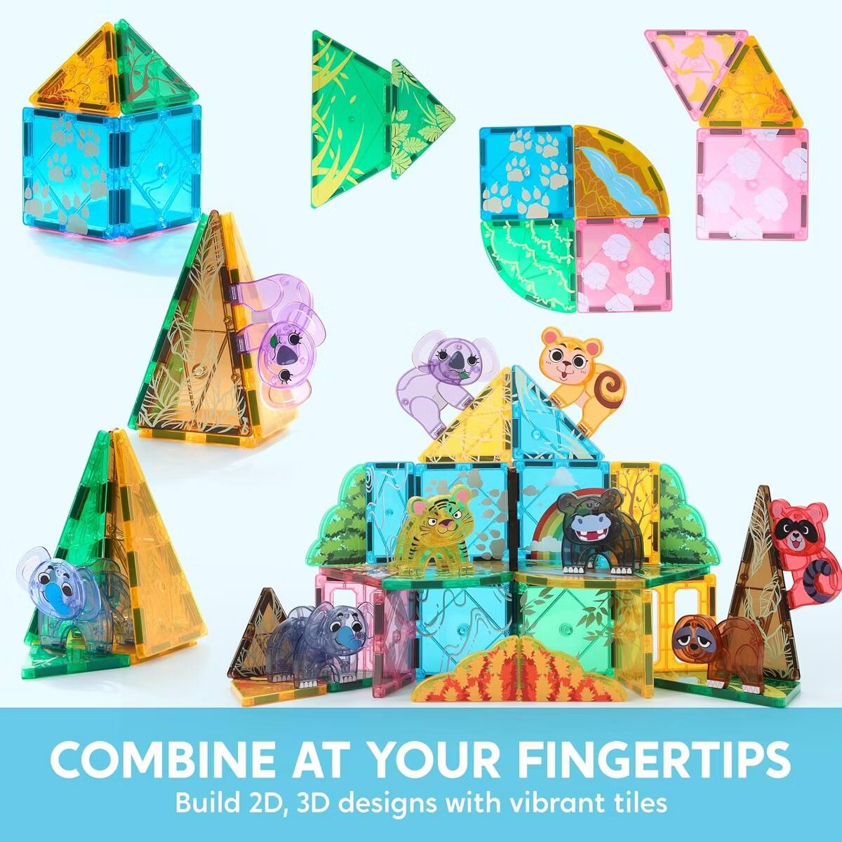 COMBINE AT YOUR FINGERTIPS  
Build 2D, 3D designs with vibrant tiles