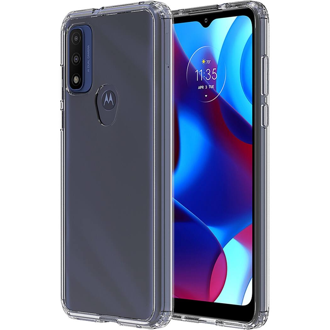 Alt View 11. SaharaCase - Hybrid-Flex Hard Shell Case for Motorola G Pure and G Power 2022 - Clear.