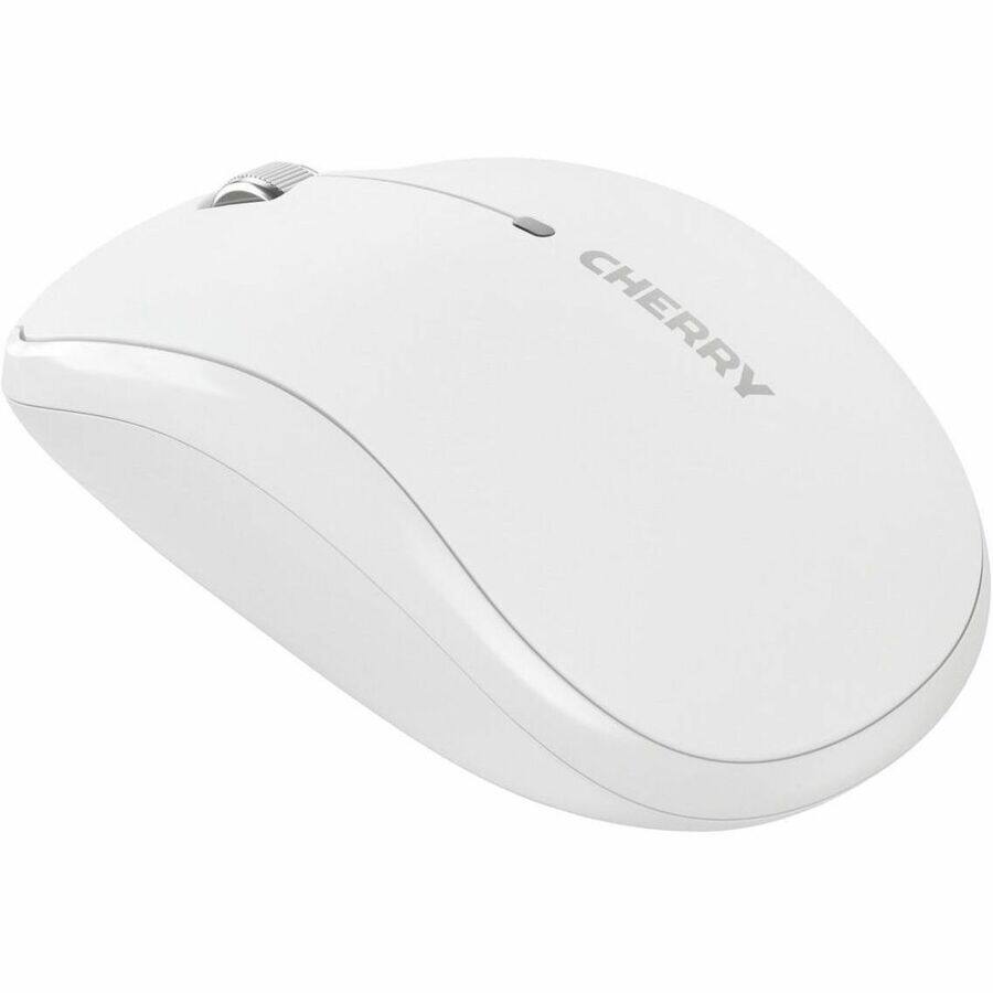 Alt View 1. CHERRY - CHERRY MW 2200 Compact Wireless Laptop Mouse - White, 3 Button, 1,300 dpi, Nano USB, Carrying Pouch - White.
