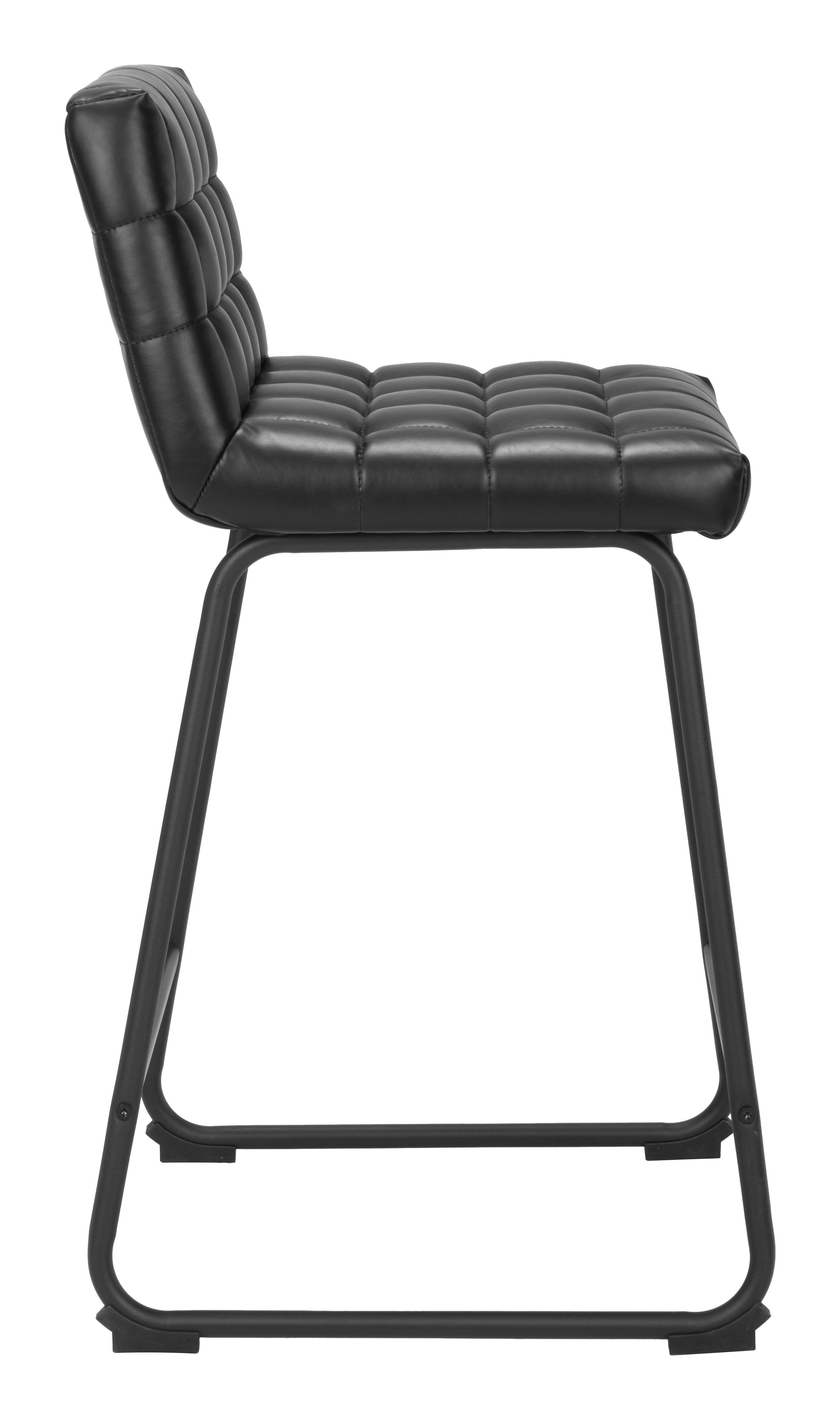 Back. Hivvago - Pago Counter Stool (Set of 2) Black - Black.