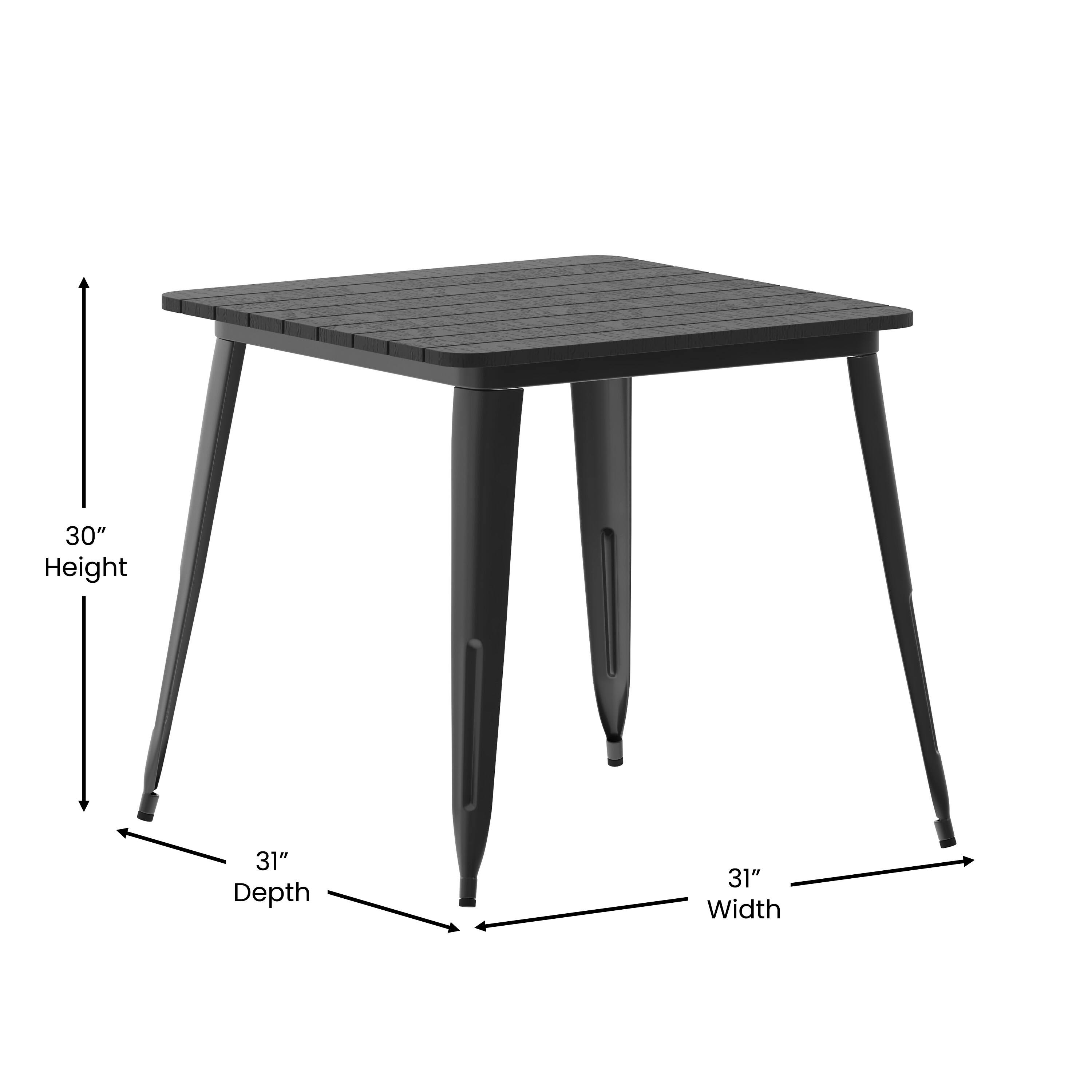 30" Height, 31" Depth, 31" Width