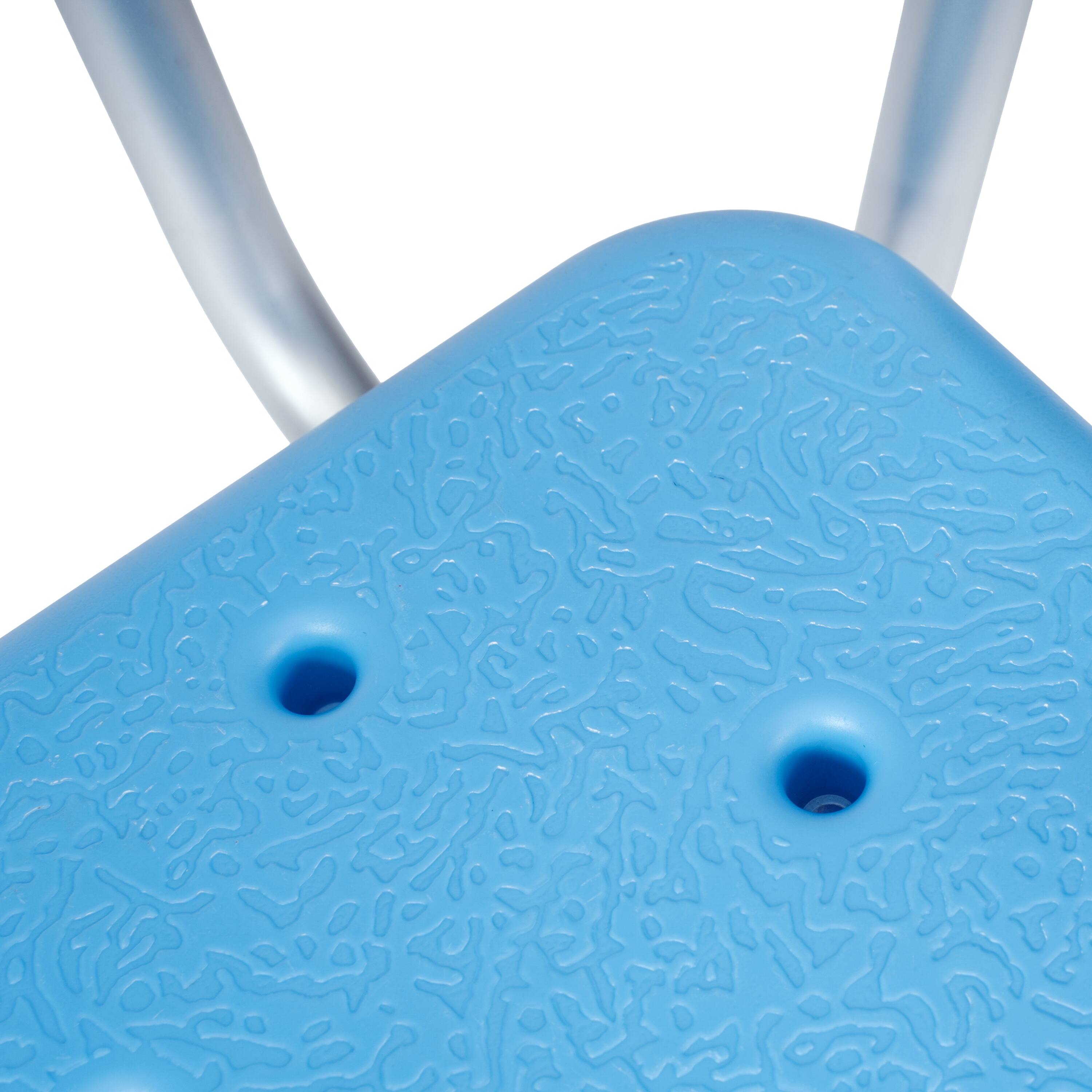 Alt View 9. Emma + Oliver - 300 Lb. Capacity Adjustable Bath & Shower Chair with Depth Adjustable Back - Blue.