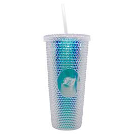 Logo Brands - Tampa Bay Buccaneers 24oz. Iridescent Studded Travel Tumbler with Straw - Multicolor