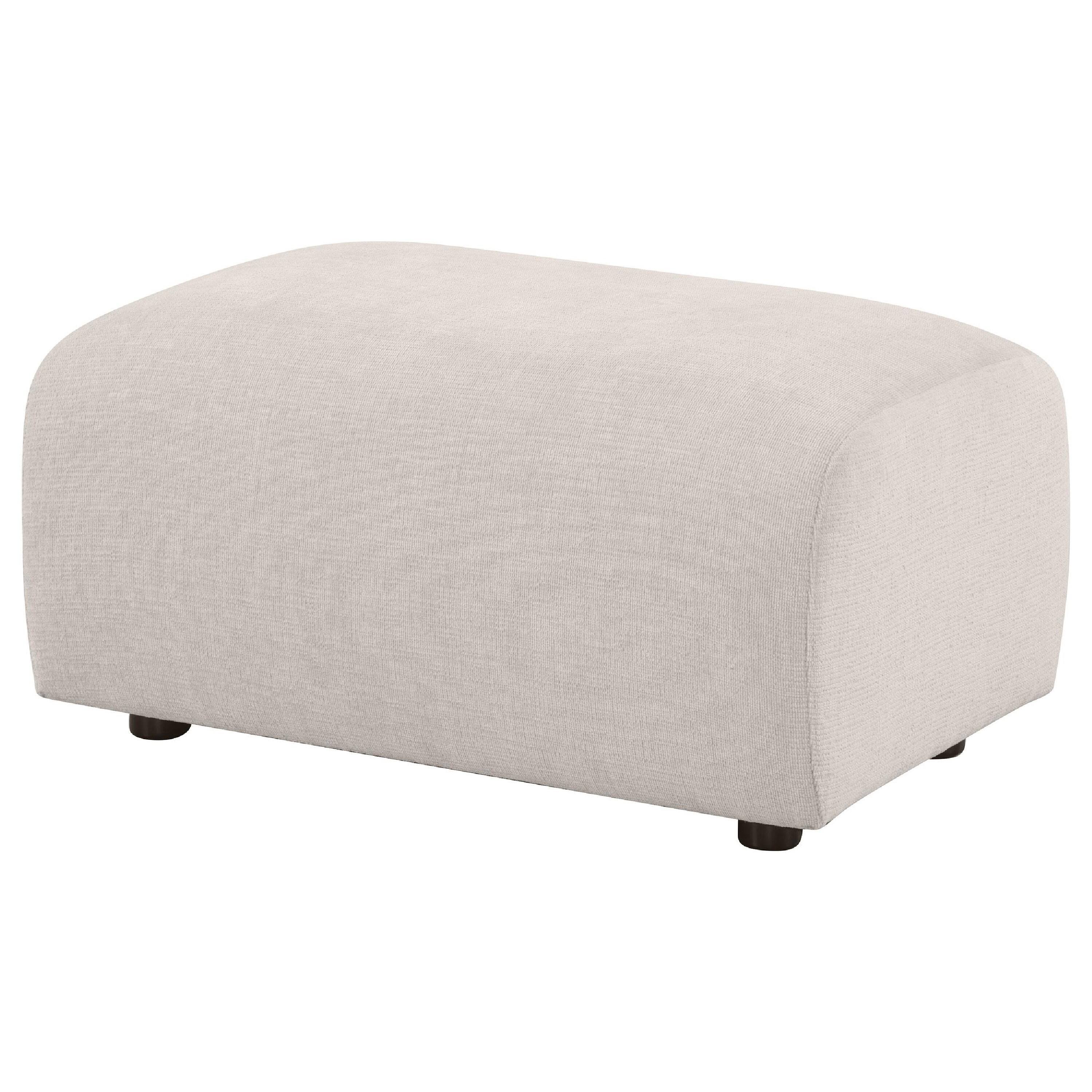 Alt View 3. Manhattan Lane - Becy Ottoman, Burnt Orange Chenille Upholstery, 33 Inch Curvy Frame - Ivory, Black.