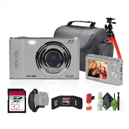 Minolta - MND20 44 MP / 2.7K Ultra HD Digital Camera - Silver