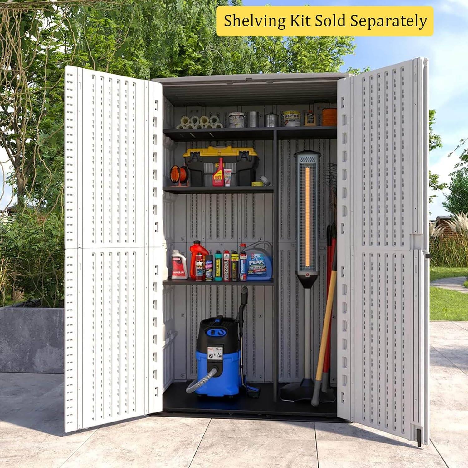 Shelving Kit Sold Separately