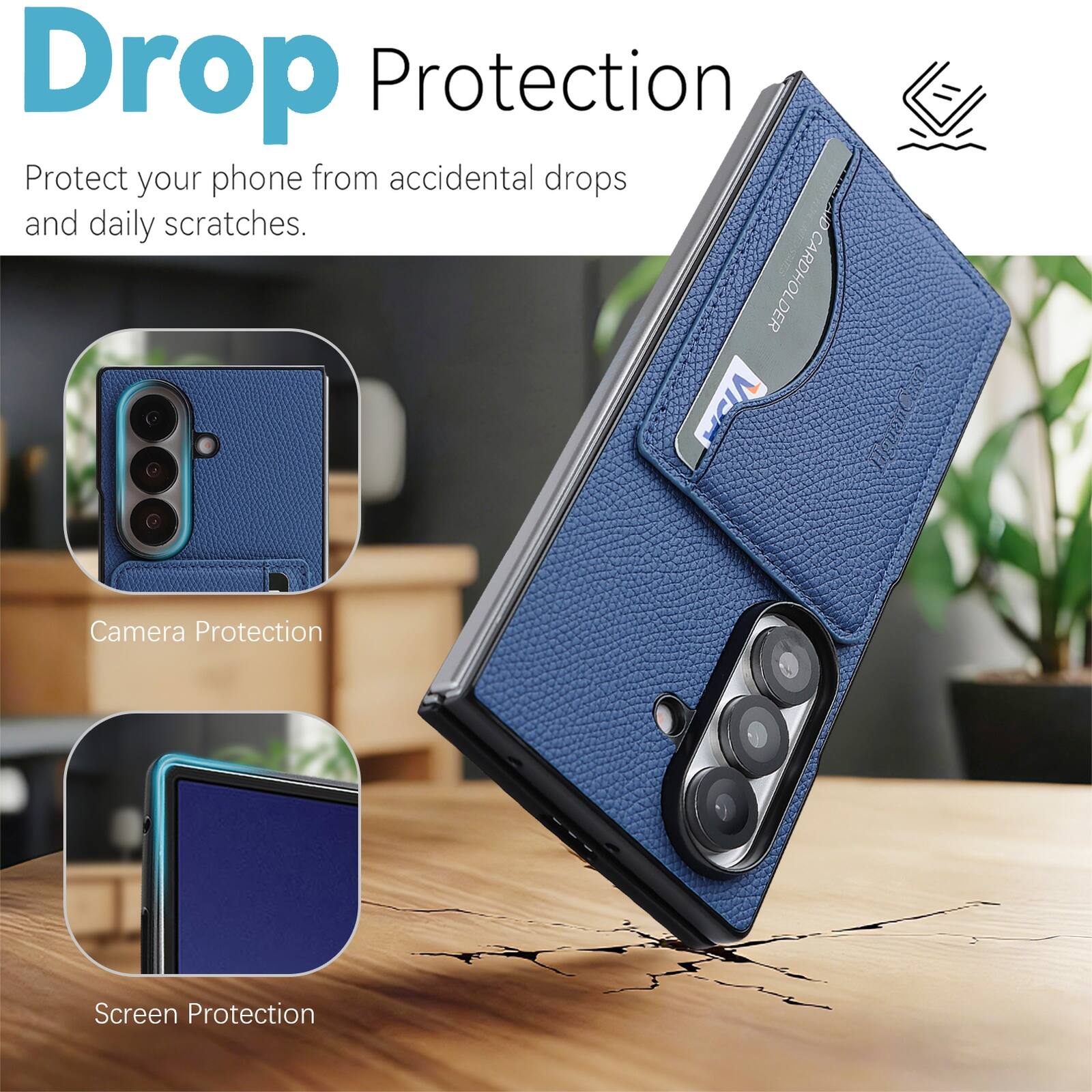Drop Protection  
Protect your phone from accidental drops and daily scratches.  

Camera Protection  
Screen Protection