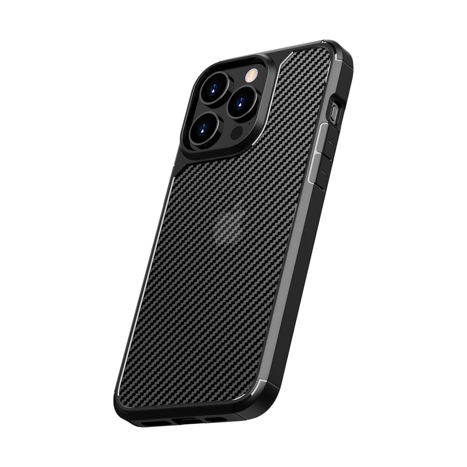 Back. SaharaCase - Venture Series Anti-Slip Case for Apple iPhone 15 Pro Max - Scorpion Black - Black.