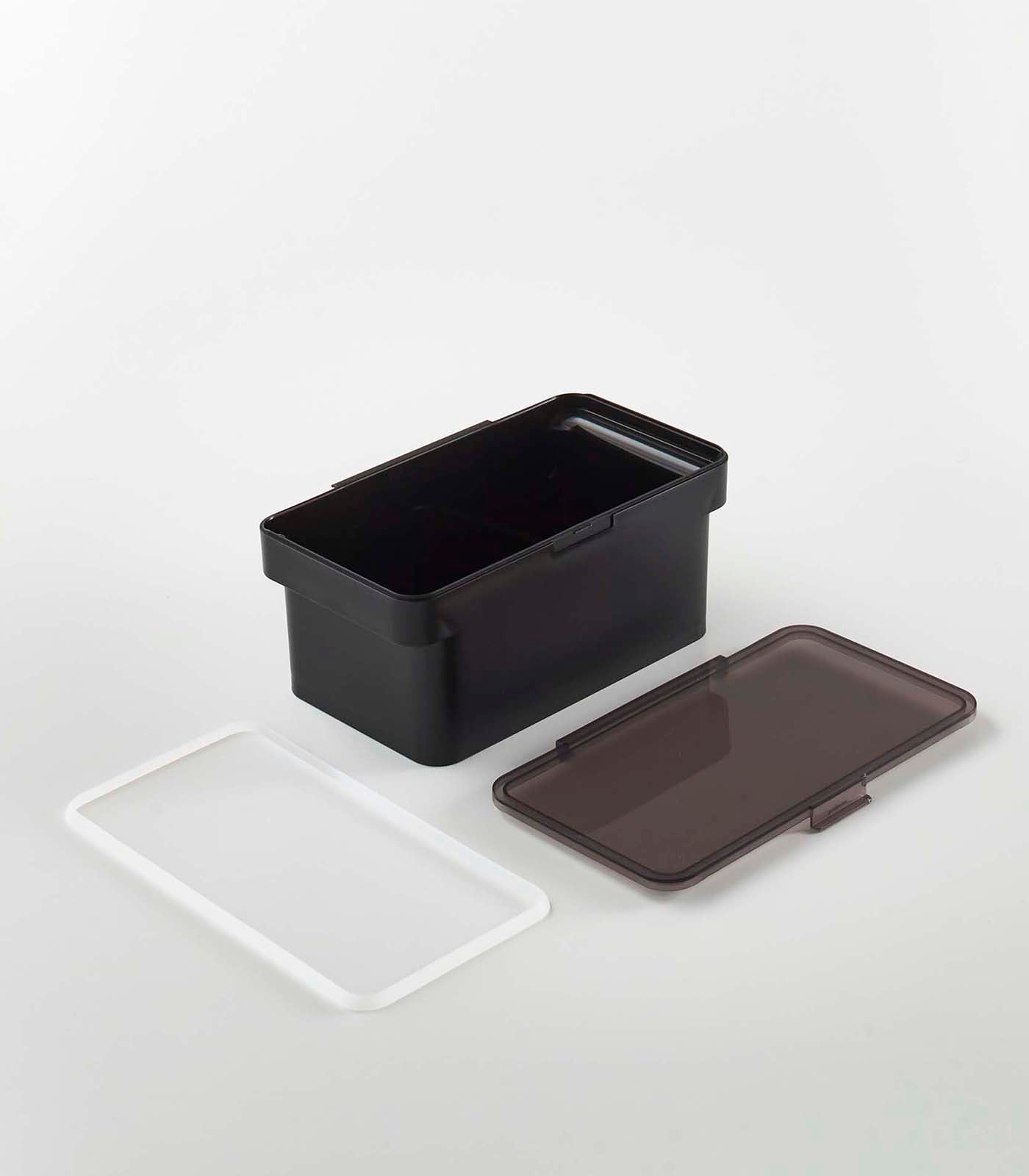 Angle. Yamazaki Home - Airtight Pet Food Container - Three Sizes - Black.