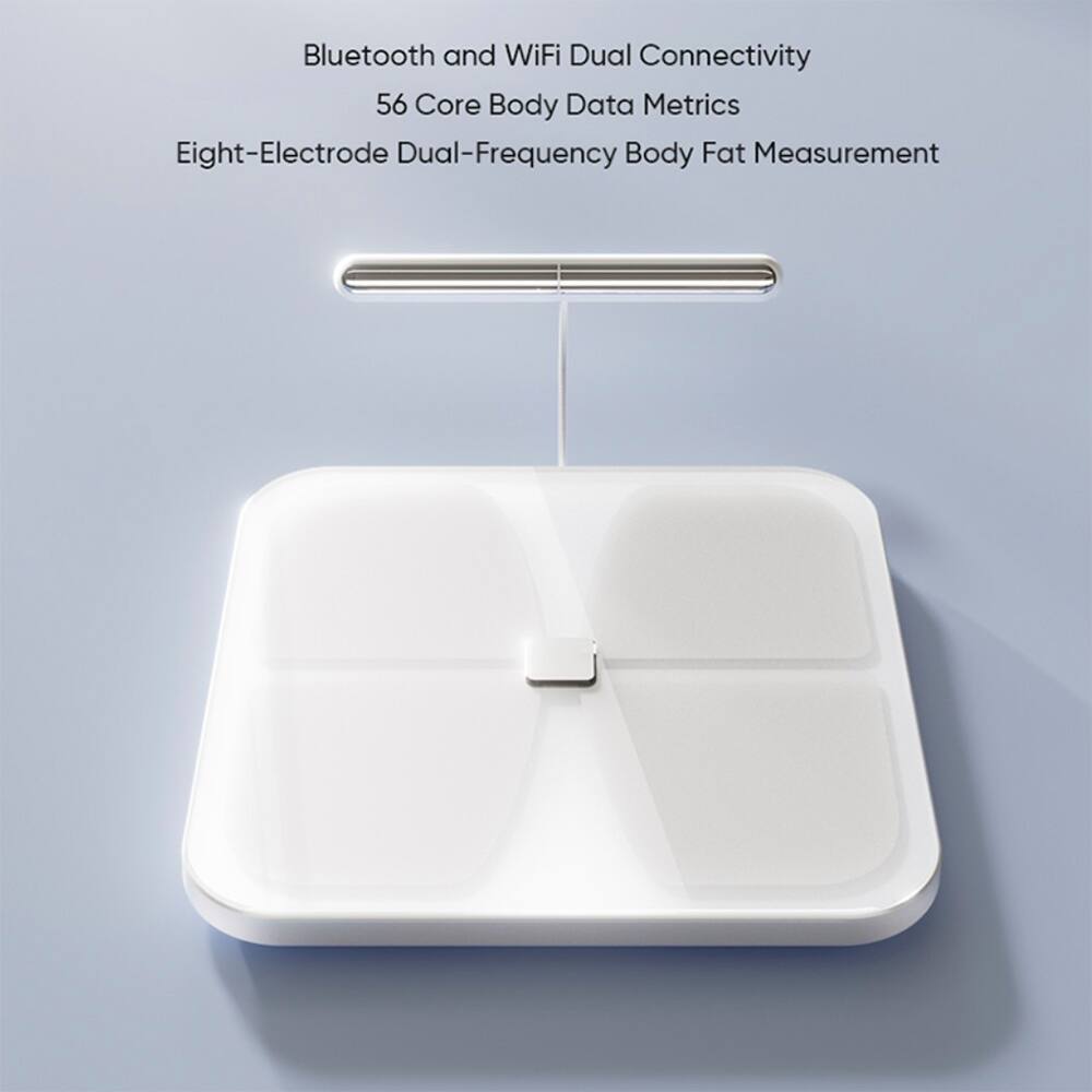 Bluetooth and WiFi Dual Connectivity  
56 Core Body Data Metrics  
Eight-Electrode Dual-Frequency Body Fat Measurement