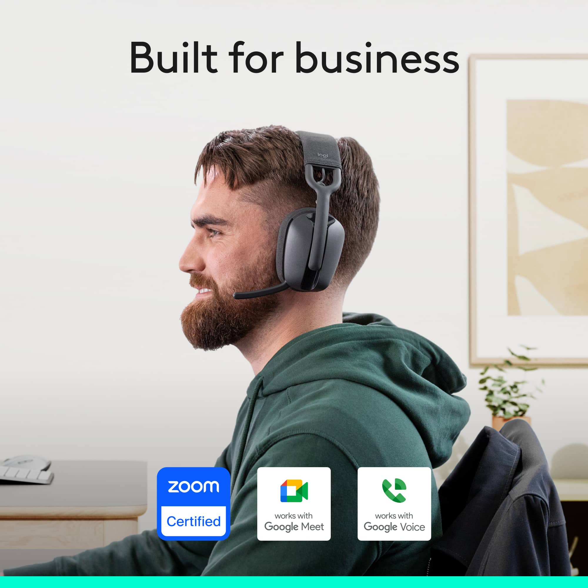 Built for business
- Zoom Certified
- Works with Google Meet
- Works with Google Voice