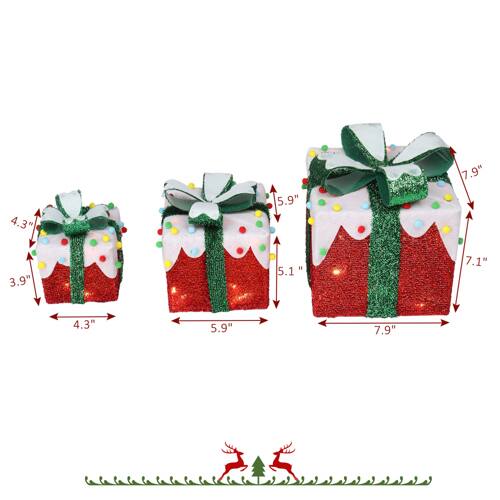 4.3" x 3.9" x 5.9"  
5.1" x 7.1" x 7.9"