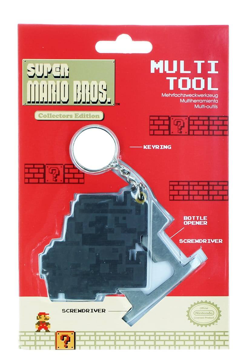 SUPER MARIO BROS. TM Collectors Edition MULTI TOOL Mehrfachzweckwerkzeug Multiherramienta Multi-outils KEYRING YR BOTTLE OPENER SCREWDRIVER SCREWDRIVER Official Nintendo Licensed Product
