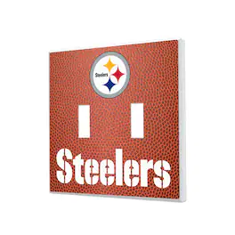 Keyscaper - Pittsburgh Steelers Football Design Double Toggle Light Switch Plate - Multicolor