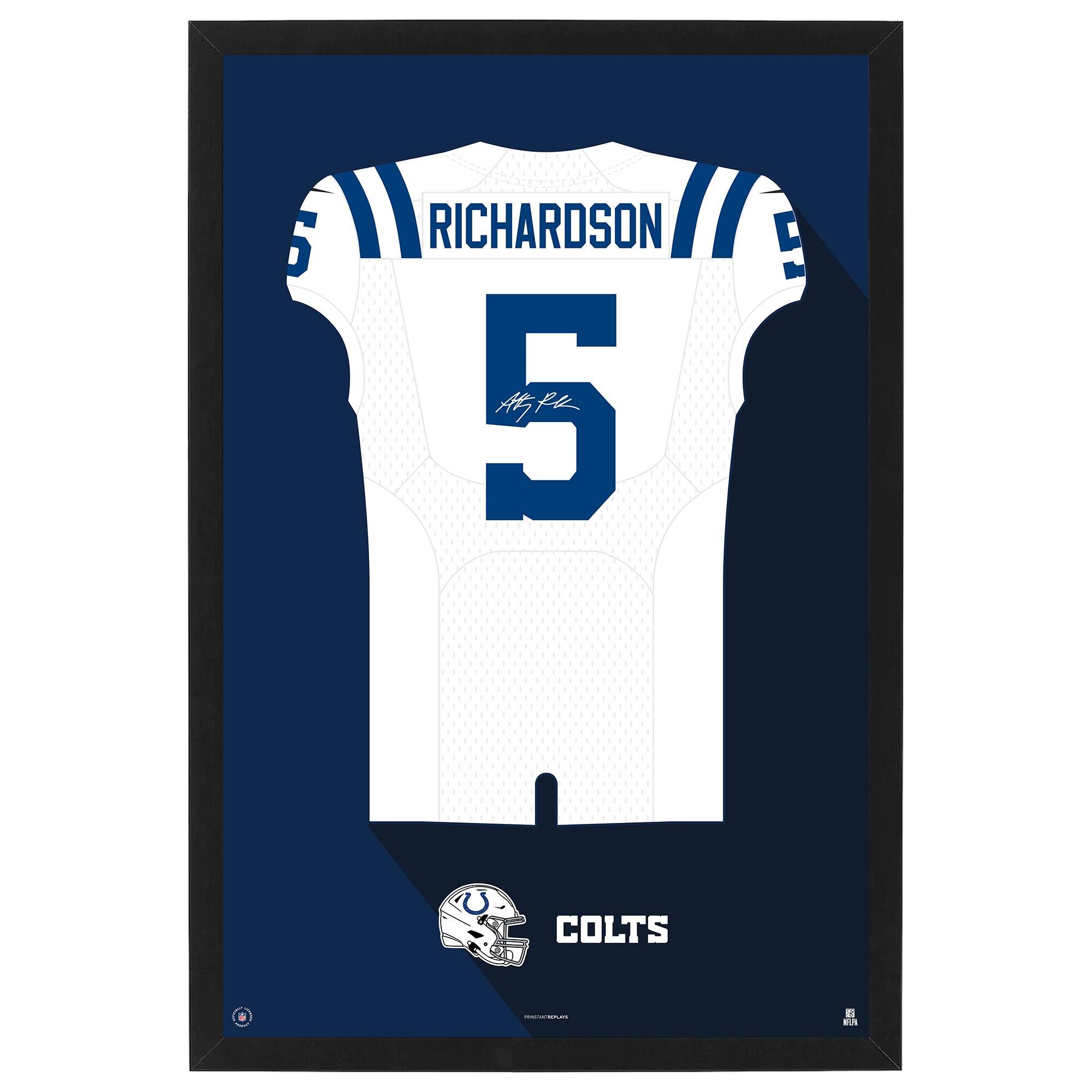Anthony Richardson Indianapolis Colts Away Jersey Framed Art Print
