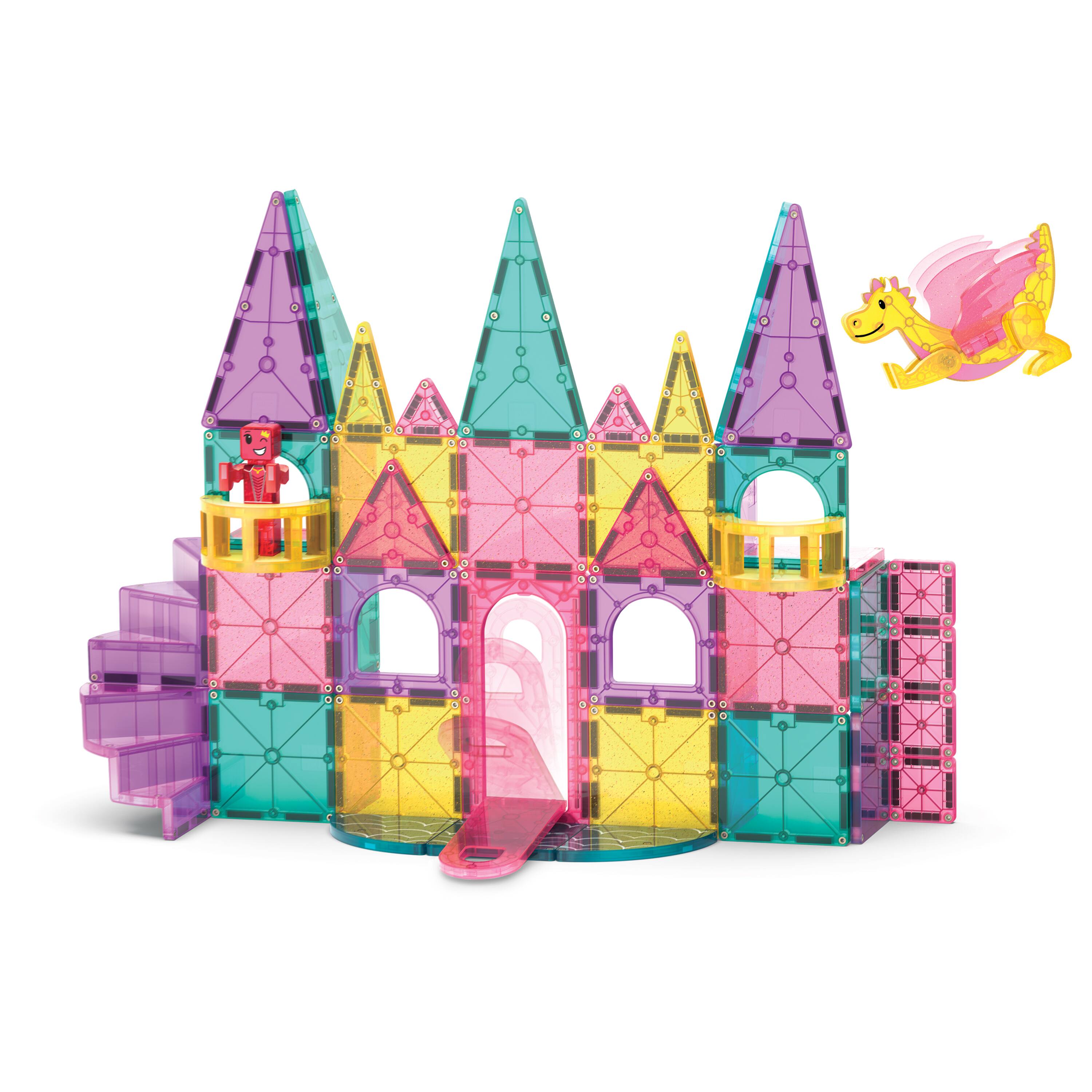 Alt View 1. Magna-Tiles - Castle Deluxe 48-Piece Magnetic Construction Set, THE ORIGINAL MAGNA-TILES.
