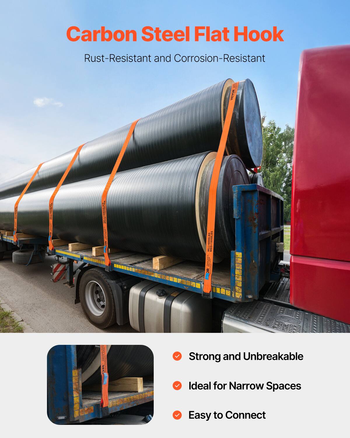 Carbon Steel Flat Hook  
Rust-Resistant and Corrosion-Resistant  

- Strong and Unbreakable  
- Ideal for Narrow Spaces  
- Easy to Connect
