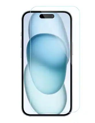 Front. Gadget Guard - Gadget Guard Glass Screen Protector for Apple iPhone 15 - Clear.