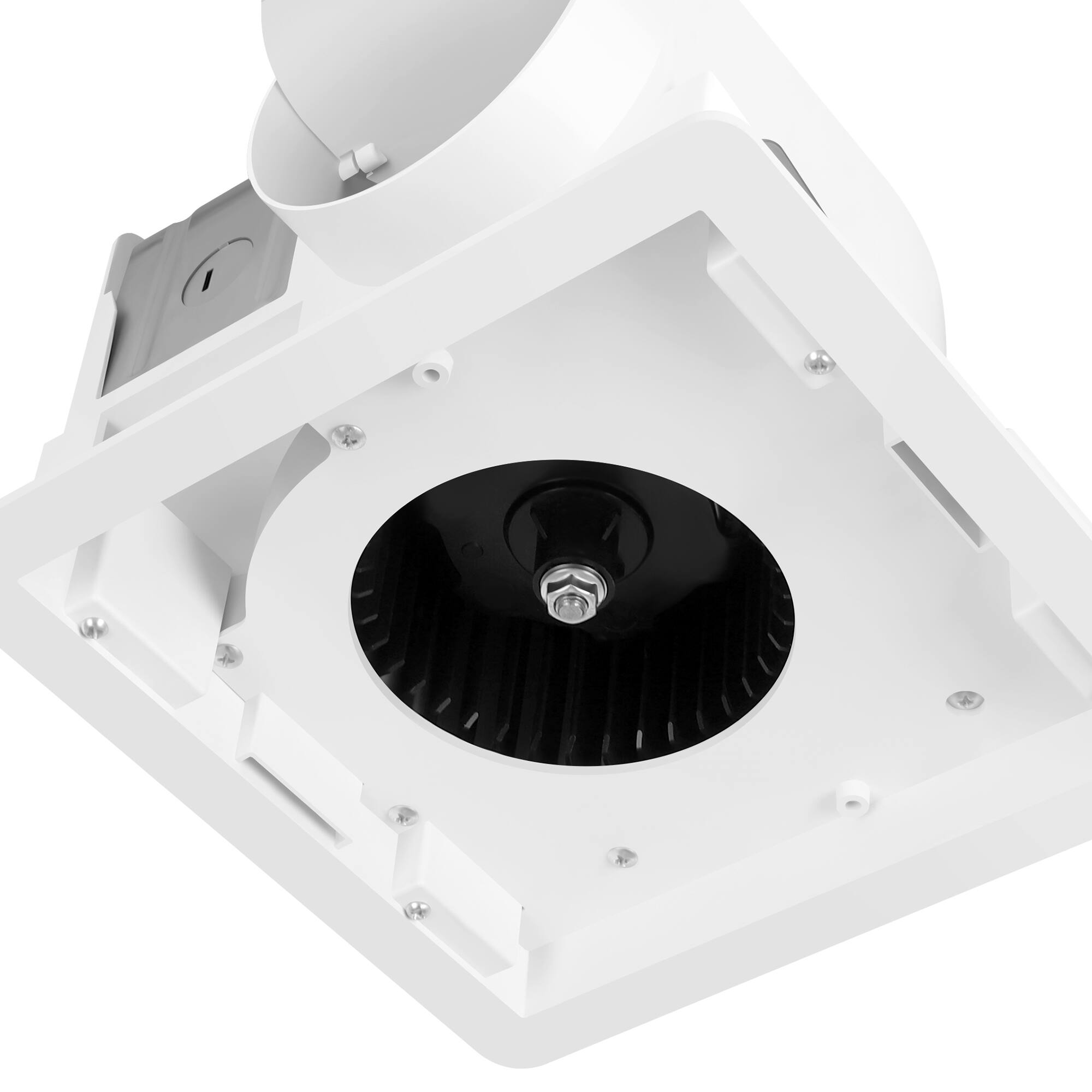 Alt View 6. Breezary - Bathroom Exhaust Fan 80 CFM Ultra Quiet 43dB Recessed Mount, 4 Inch Duct Compatible for 105-110 sq. ft. Bathrooms.